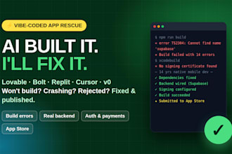 fix and publish your ai generated app from cursor, lovable, bolt or replit