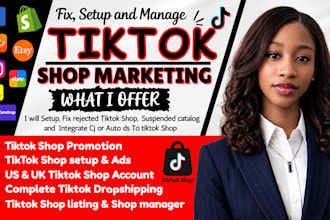 audit, setup tiktok shop dropshpping, tiktok shop maintenance