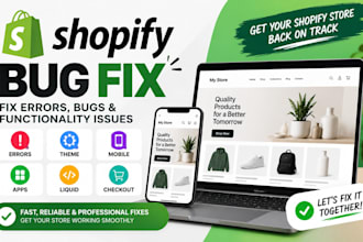 fix shopify store bugs, errors and functionality issues