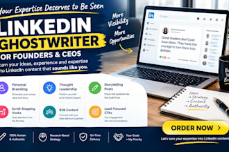 ghostwrite linkedin content for founders ceos and b2b professionals