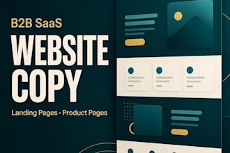write b2b saas website copy