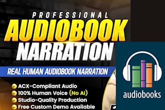 narrate edit and produce your audiobook book voiceover for acx audible feiyr seo