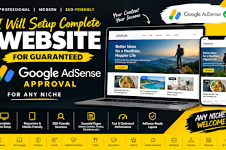 setup complete website for guaranteed google adsense approval for any niche