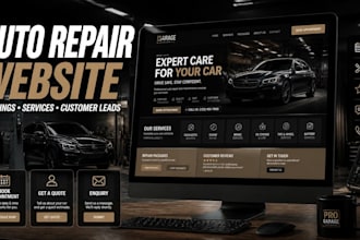 build automotive website car dealership, auto repair and car rental website
