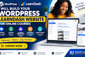 build your wordpress learndash website for online courses