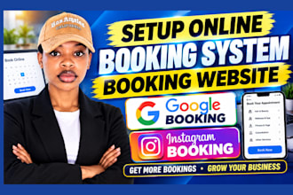 setup online booking system booking website google booking and instagram booking