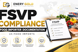 prepare fsvp compliance documents for US food importers and suppliers