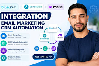 build bitrix24 sendpulse make integration migration CRM automation sale pipeline