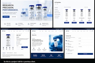design peptide website, peptide research, supplement website,