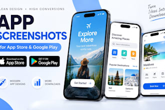 design aso screenshots for app store and google play apps