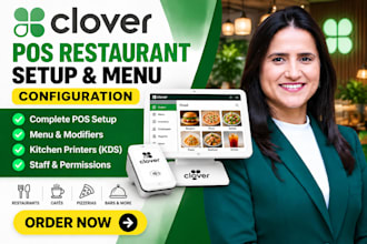set up clover pos restaurant menu and configure products