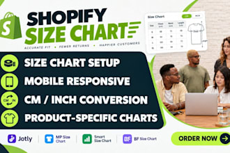 setup shopify size chart and size guide for clothing store smart bf avada pify
