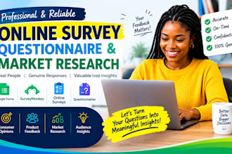 complete online survey questionnaire and market research