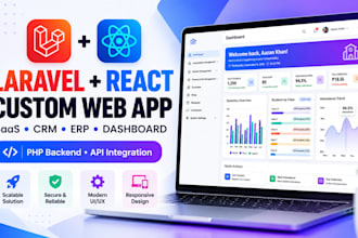 develop a school management system erp in laravel and react