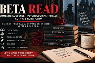 beta read your domestic suspense gothic noir middle grade fiction and poetry