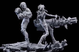 create custom 3d model and character model stl obj 3mf for 3d printing