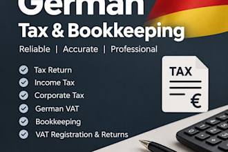 do german tax, bookkeeping german vat tax return income tax corporate tax