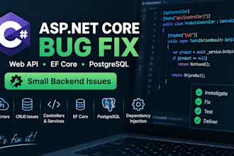 fix bugs in c sharp asp net core web apis