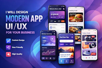 design modern smartphone app UI UX for your business