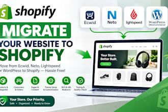 migrate your ecwid neto lightspeed or wordpress website to shopify