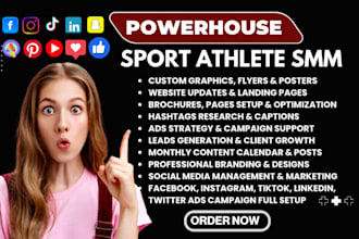 sport athlete social media marketing manager football basketball cricket website