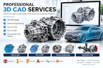 do 3d cad design, reverse engineering,  automotive cad design