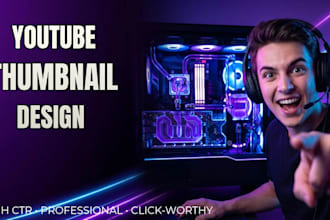 design high CTR thumbnails as an experienced youtuber