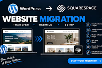 migrate wordpress to squarespace, transfer website content, rebuild your website