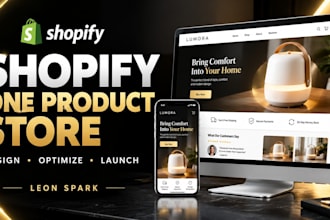design a shopify one product store with winning product for dropshipping