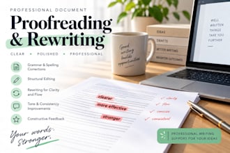 proofread and rewrite your professional documents