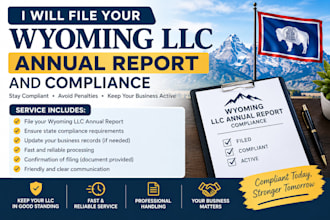 file your wyoming llc annual report and compliance