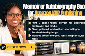 format your memoir or autobiography for amazon kdp