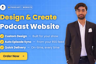 create modern podcast website
