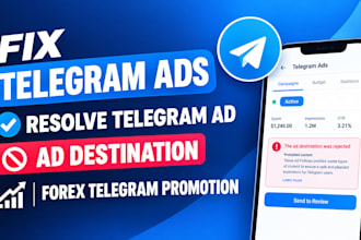 fix telegram ads, resolve telegram ad, ad destination, forex telegram promotion