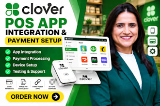 integrate clover pos apps and set up payment processing