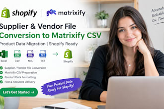 shopify matrixify CSV supplier vendor file conversion product data migration app