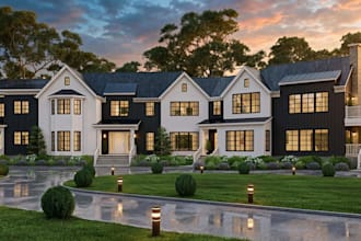 do photorealistic interior design, exterior design rendering