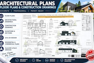 create architecture plans floor plans and construction drawing