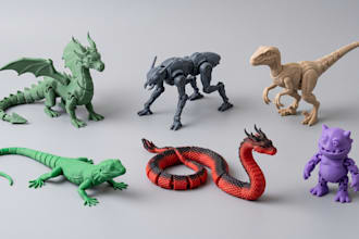 create print in place articulated 3d model toy printable stl 3d printing stl 3mf