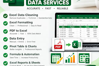 clean, format, merge, spilt excel data