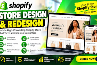 design shopify store redesign shopify website and create shopify pod store