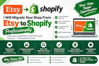 migrate your shop from etsy to shopify professionally