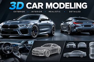 create 3d realistic car models for games, rendering and 3d printing