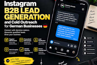 do instagram b2b lead generation and cold outreach for german businesses