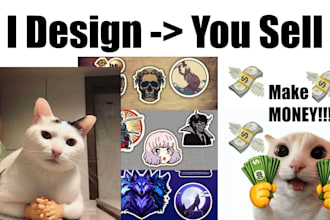 make sticker designs for you to sell on redbubble
