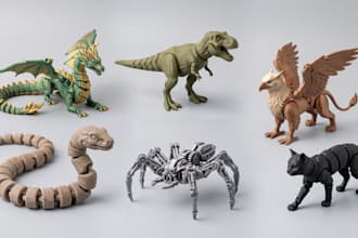 create articulated 3d toy stl 3mf model for bambu 3d printing print in place toy