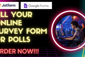 create fillable online survey form or questionnaire using jotform or google form