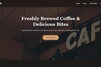 build a responsive cafe website with django backend