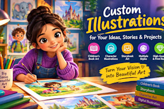 draw custom illustrations for books, stories, and brands