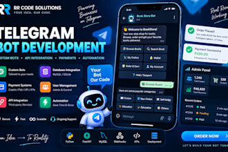 develop a custom telegram bot and mini apps, API integration